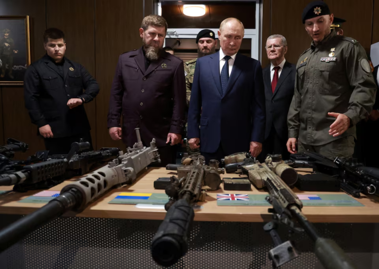 Putin inspects troops readying to fight Ukraine in surprise trip to Chechnya