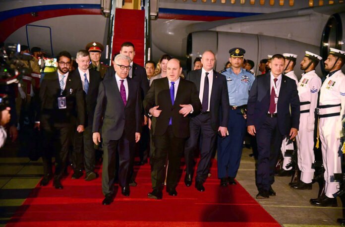 Russian PM Mikhail Mishustin gets red-carpet welcome during arrival at Islamabad to Attend SCO Summit