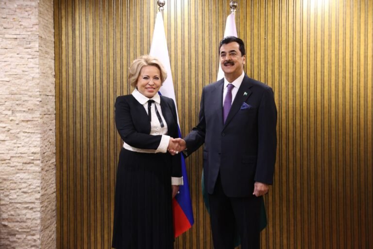 Russian Federation Speaker of the Federation Council Valentina Matvienko met with Chairman Senate Syed Yousuf Raza Gilani.