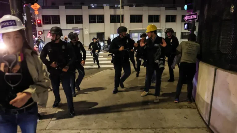 Police make ‘mass arrests’ in Los Angeles during nighttime curfew
